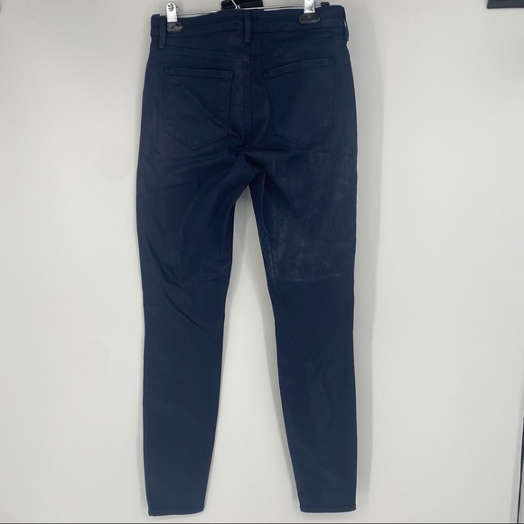 L’AGENCE Margot Coated Jean Navy Blue Size 29 - Picture 7 of 12